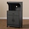 Baxton Studio Tannis Modern Dark Grey Finished Kitchen Cabinet 147-8316 - alternate 9